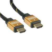 Кабел HDMI - HDMI 2м Roline 11.04.5502 Gold Plated HDMI M to HDMI M ver:1.4V FullHD 3D, снимка 3 - Кабели и адаптери - 31375751