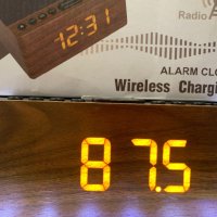 Дигитален Часовник с Безжично Зарядно / Дигитален будилник със зарядно, снимка 7 - Радиокасетофони, транзистори - 44197046