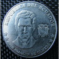 25 сентаво 2000, Еквадор, снимка 2 - Нумизматика и бонистика - 35522962