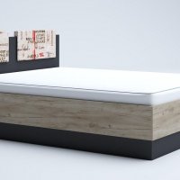 Спален комплект Мока сив крафт – Промо цена, снимка 4 - Спални и легла - 39768176