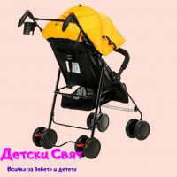 Лятна количка Zi Caspar, жълта, снимка 4 - Детски колички - 38253138