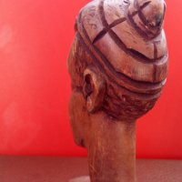 Стара африканска фигурка от махагоново дърво за колекционери , снимка 4 - Антикварни и старинни предмети - 31553251