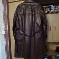 Мъжко палто от изкуствена кожа + подарък, снимка 2 - Палта - 38604940