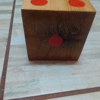 Голям дървен зар,куб ръчно изработен, снимка 6 - Сувенири от дърво - 39128417