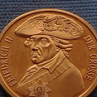 Рядък плакет медал FRIEDRICH II DER GROSSE за КОЛЕКЦИОНЕРИ 31856, снимка 8 - Антикварни и старинни предмети - 42726174
