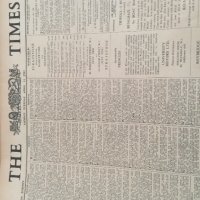 Вестник Таймс Лондон от 11 аптил 1961година оригинален със сертификат от лондонската библиотека и ор, снимка 2 - Антикварни и старинни предмети - 36876439