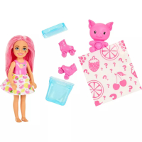 Оригинална ароматизирана мини кукла Barbie Pop Reveal Fruit Series в кутия от сокче  - 5 изненади, снимка 2 - Кукли - 44687009