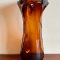 Стъклена ваза, арт цветна голяма, снимка 7 - Вази - 37403326