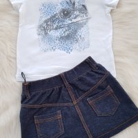 Пола и тениска за момиче 12-18 месеца, снимка 3 - Комплекти за бебе - 33809271