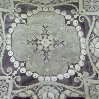 19 век Ръчно Плетена Покривка за Маса, снимка 2 - Антикварни и старинни предмети - 31860896