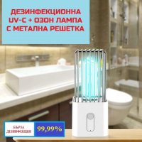 ДЕЗИНФЕКЦИОННА UV-C + Озон Лампа с Метална Решетка - Разпродажба със 70% Намаление, снимка 8 - Овлажнители и пречистватели за въздух - 29399370