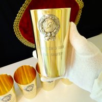 Месингова чаша Крал на кеглите,боулинг от 1968 г. , снимка 3 - Антикварни и старинни предмети - 37368322