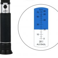 Рефрактометър за алкохол 0-80%  /спиртомер/, снимка 2 - Друго - 30314720