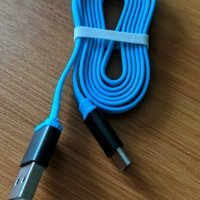 Качествен кабел USB към Tipe C или mikro USB с дължина 1.5 м за смартфон телефон таблет, снимка 1 - USB кабели - 37161331