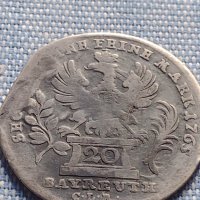 Сребърна монета 20 кройцера 1765г. Фридрих Кристиян Бранденбург Байраут 29765, снимка 11 - Нумизматика и бонистика - 42871823