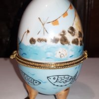 Порцеланово яйце в стил Феберже , снимка 4 - Декорация за дома - 44304710