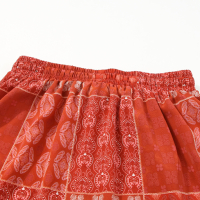 Дамска червена пола в бохемски стил, снимка 3 - Поли - 44598029