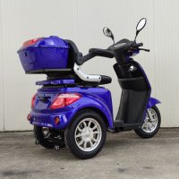 Луксозна едноместна електрическа триколка модел VISTA T408 в син цвят, снимка 8 - Мотоциклети и мототехника - 42790527