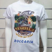 Нова мъжка тениска с трансферен печат TEQUILA SUNRISE, България, Текила, Акула, снимка 5 - Тениски - 29891294