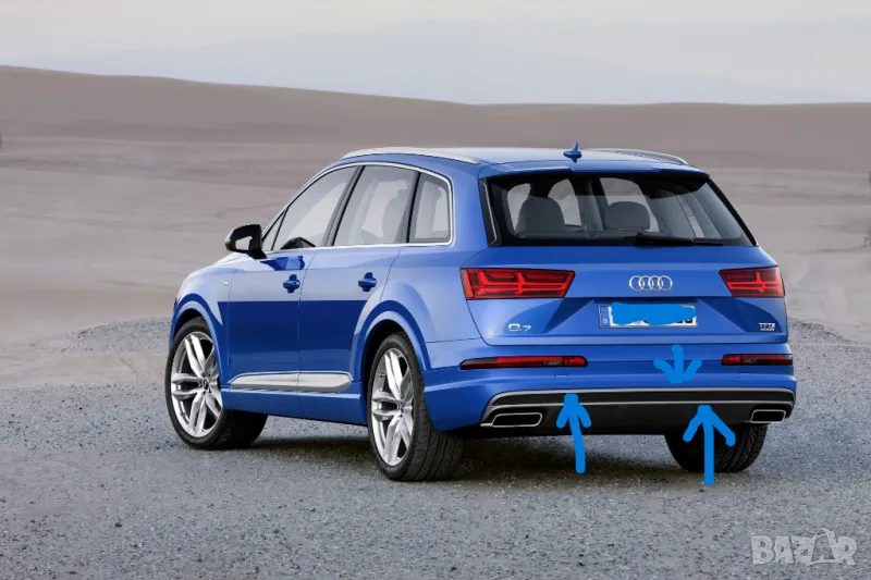 Лайстна за задна броня Audi Q7, 2016-2019г. S-line sq7, снимка 1