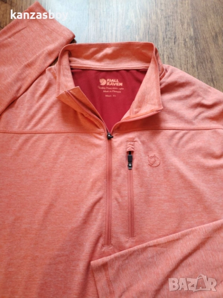 fjallraven abisko vent zip t-shirt ls - страхотна мъжка блуза ХЛ КАТО НОВА, снимка 1
