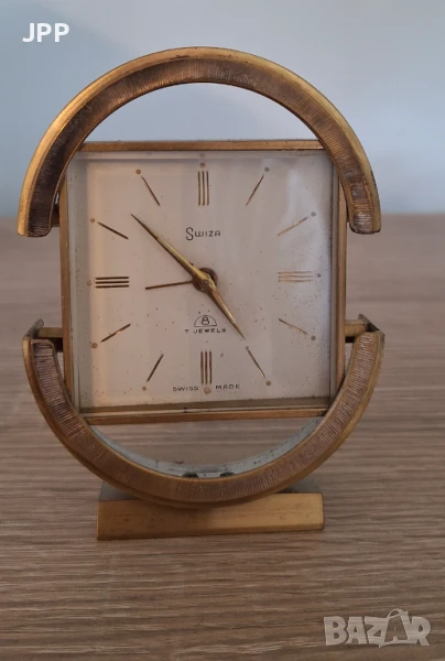 Настолен часовник с будилник SWIZA 7 JEWELS, снимка 1