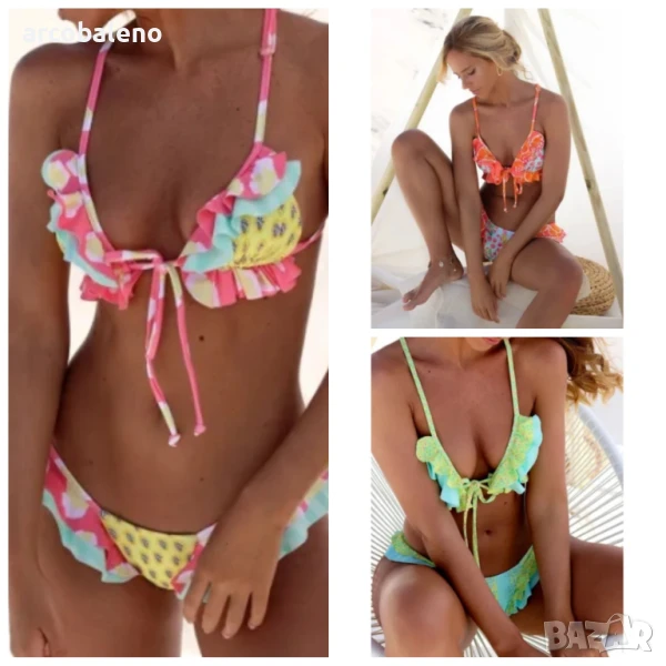 Секси дамски бански костюм от две части, 3цвята, снимка 1