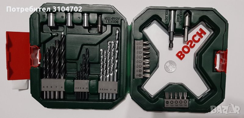 Bosch X-Line комплект от 34 части, свредла и битове, 2607010608, снимка 1
