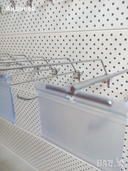 Хромирана кука с етикетодържател 30см, снимка 1