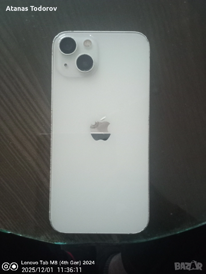 Айфон 13,128GB,бял с нормални следи от употреба ,батерия 78%.Цена 400 лева, снимка 1