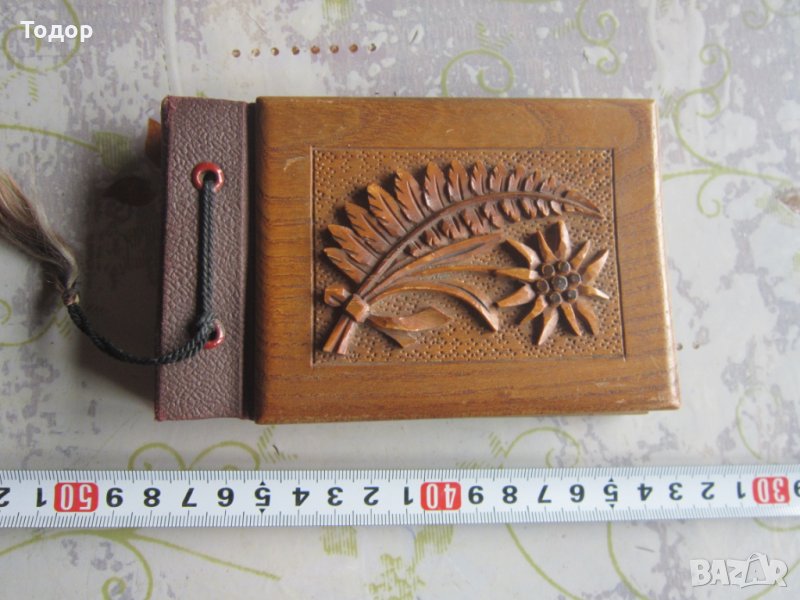 Немски албум за снимки фото албум дърворезба 3 Райх, снимка 1