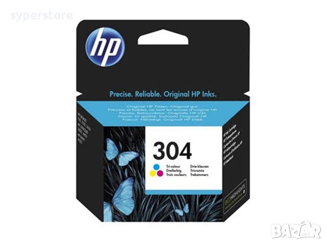 Глава за HP 304 Tri-color цветна N9K05AE Оригинална мастило за HP DeskJet 2620 3720 3730 3735 3750 3, снимка 1