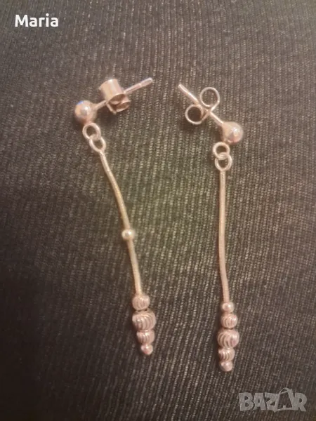 Сребърни обеци със сертификат, снимка 1