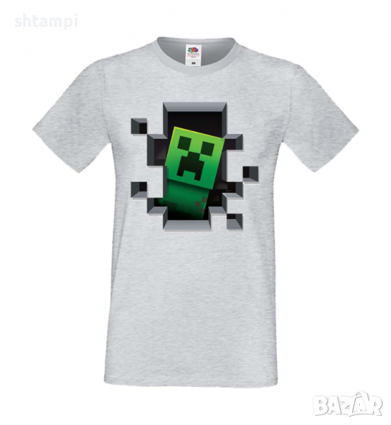 Мъжка тениска Creeper Face 4,Minecraft,Игра,Забавление,подарък,Изненада,Рожден Ден., снимка 1