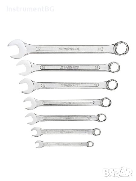 Комплект комбинирани гаечни/звездогаечни ключове PARKSIDE® 6-17 / 7 части, снимка 1