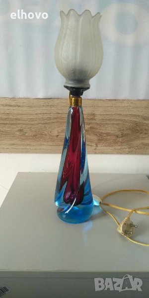 Стъклена настолна лампа, снимка 1