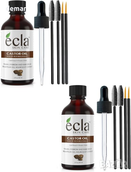 Ecla рициново масло за мигли и вежди (2 опаковки) - 60 ml, снимка 1