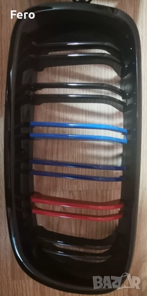 Тунинг бъбреци с двойни ребра черен лак с M декорация за BMW серия 5 E60/ E61, снимка 1