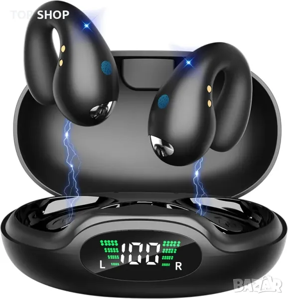 Шумоподтискащи Водоустойчиви спортни слушалки / Безжични Слушалки с Костна Проводимост, снимка 1