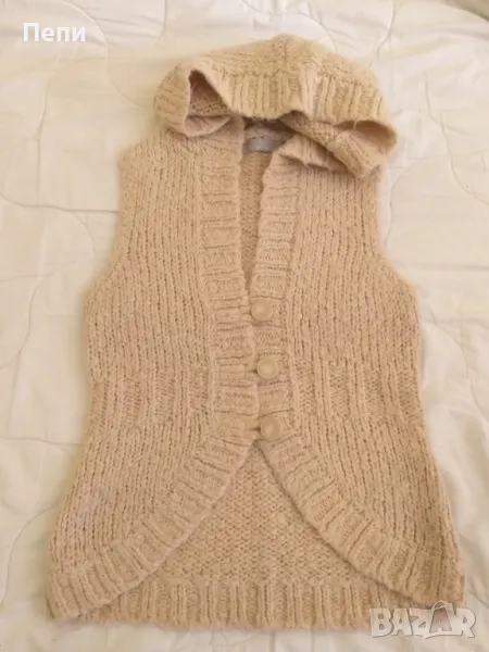 Плетено елече с качулка, снимка 1