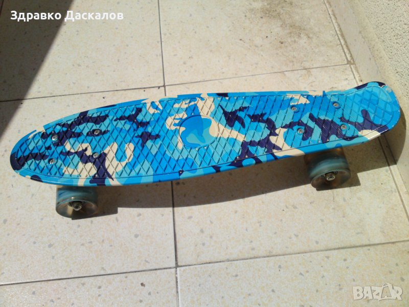 скейтборд пениборд ,светещи колела 55,5Х14,5см, снимка 1