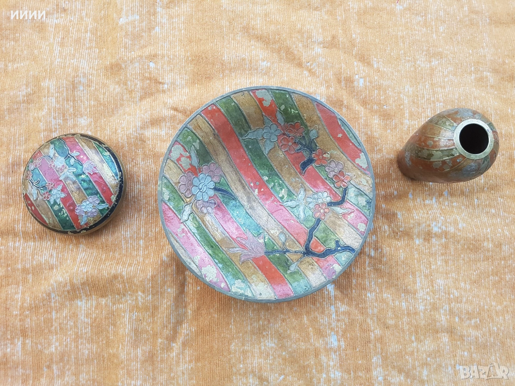 Фруктиера ваза захарница месинг  , снимка 1