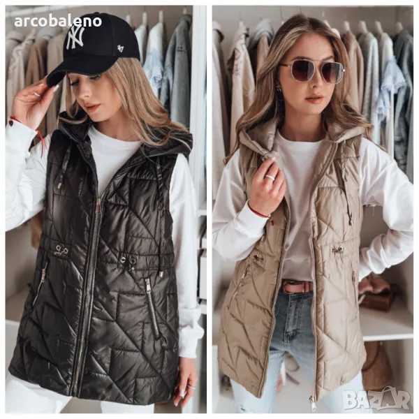 Дамска преходна ватирана жилетка OLINVIA, 2цвята , снимка 1