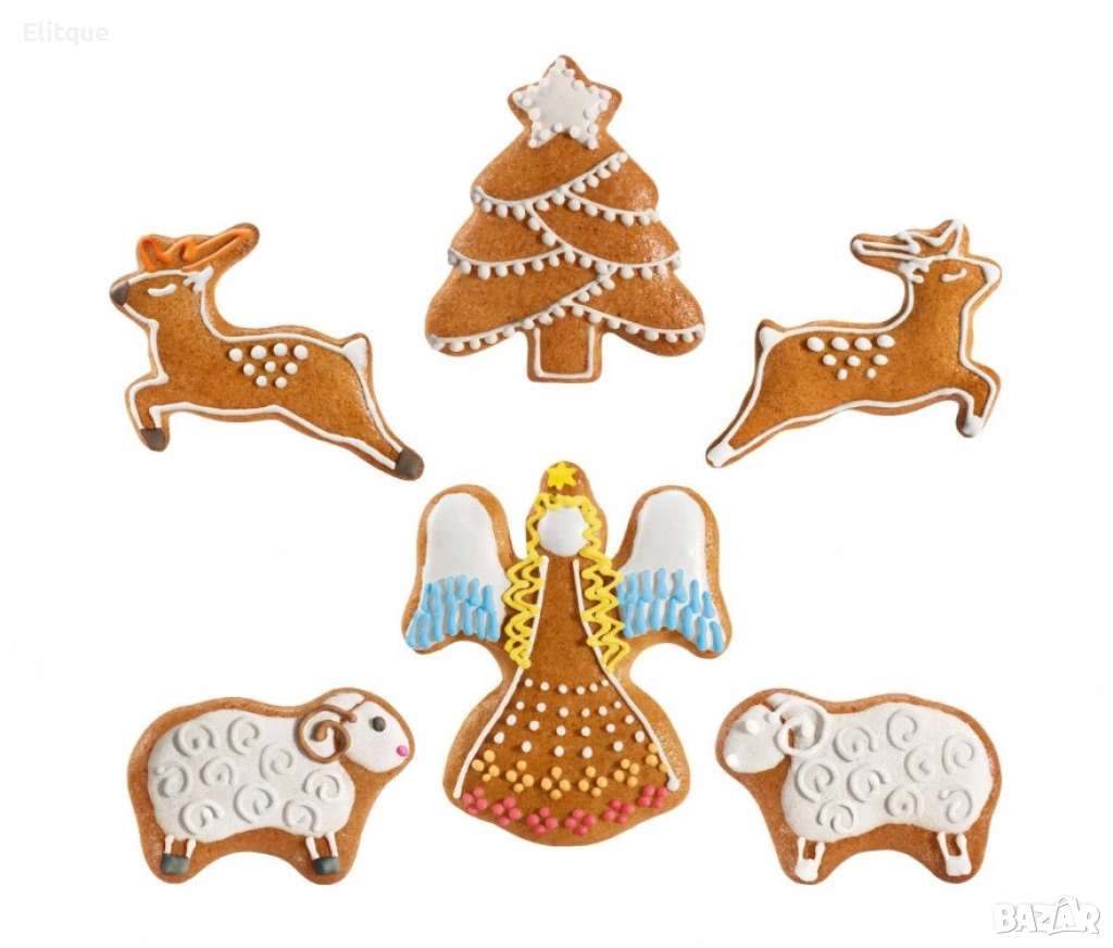 Комплект коледни форми за сладки 6 в 1, снимка 1