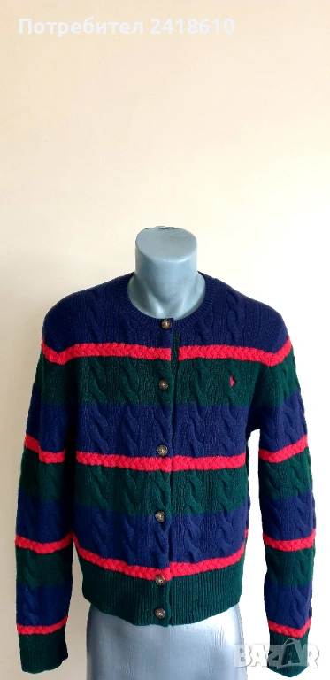 POLO Ralph Lauren Cable Wool / Cashmere Knit Womens Size XL НОВО! ОРИГИНАЛ! Дамска Жилетка, снимка 1