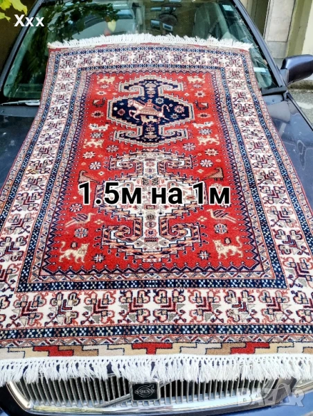 Ръчно тъкан вълнен персийски килим.Произход Иран.Антика за ценители , снимка 1