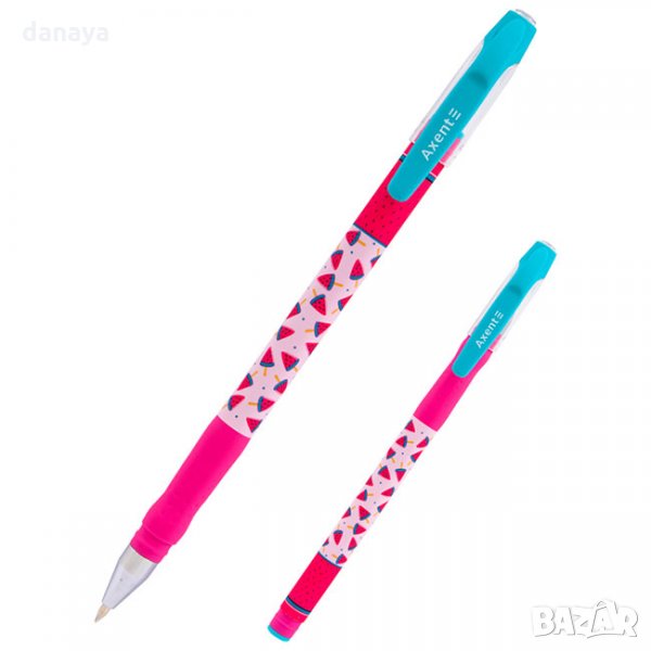 2365 Син химикал с капачка и принт Резенчета диня, 0.5mm, снимка 1