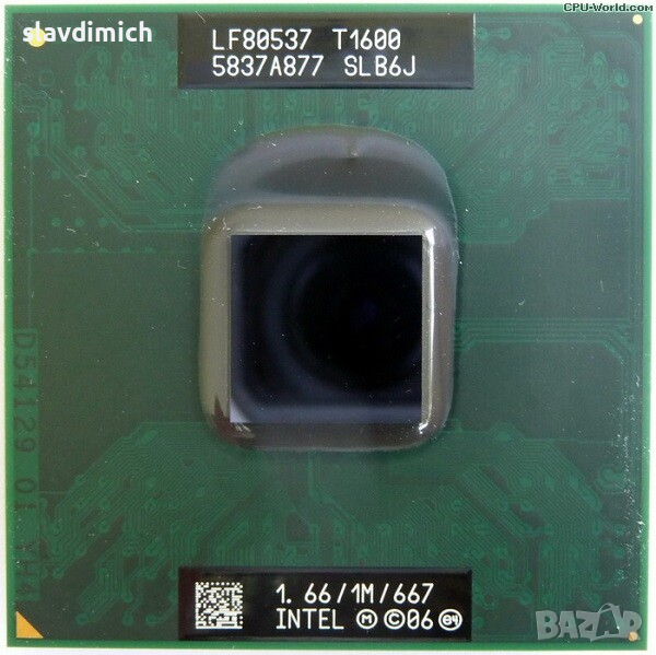 Продавам процесор CPU за лаптоп Intel T1600  socket PPGA478 1,66 Ghz/ 1M/ 667 mhz, снимка 1