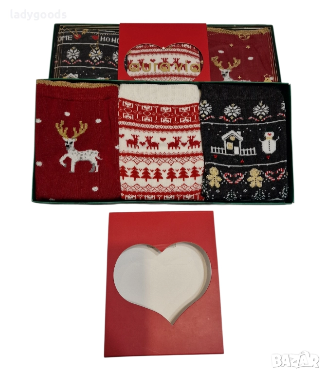 Дамски чорапи.Коледни дамски чорапи.Модел 01., снимка 1