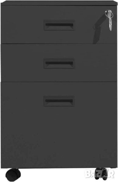 Мобилен офис шкаф с 3 чекмеджета HCCBN002-B, снимка 1